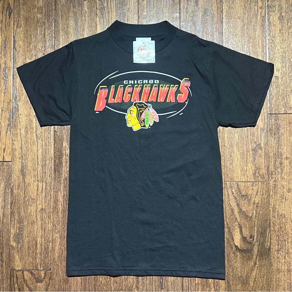 VINTAGE NHL Black Chicago Blackhawks Tee